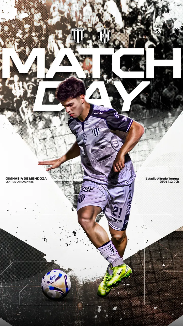 Match Day en blanco y negro con textura